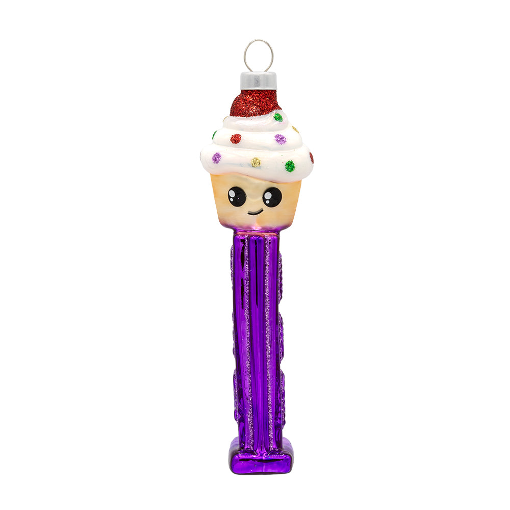 Front image - Sweet Cupcake PEZ© Dispenser - (PEZ candy ornament)