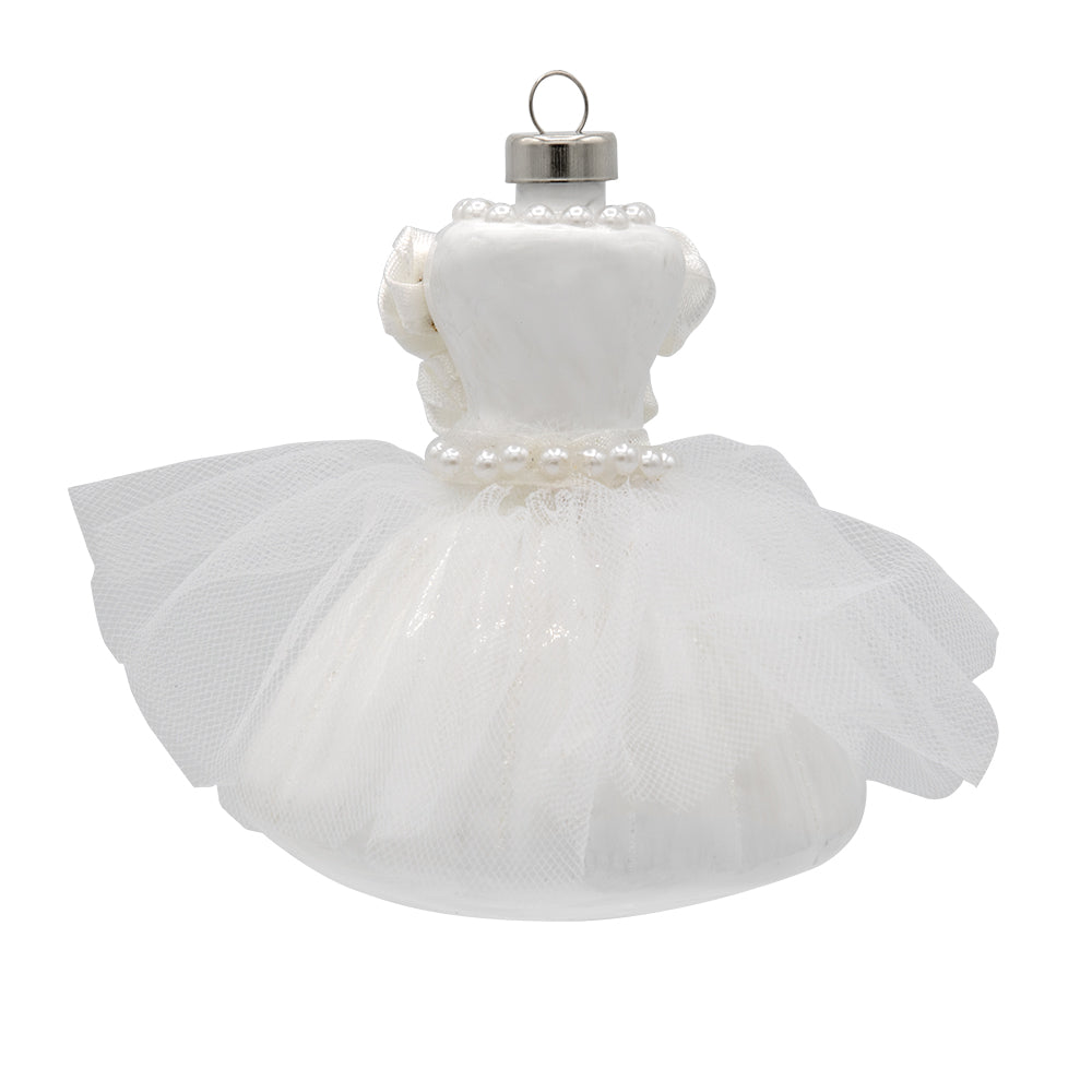 Back image - White Wedding Gown - (Wedding ornament)