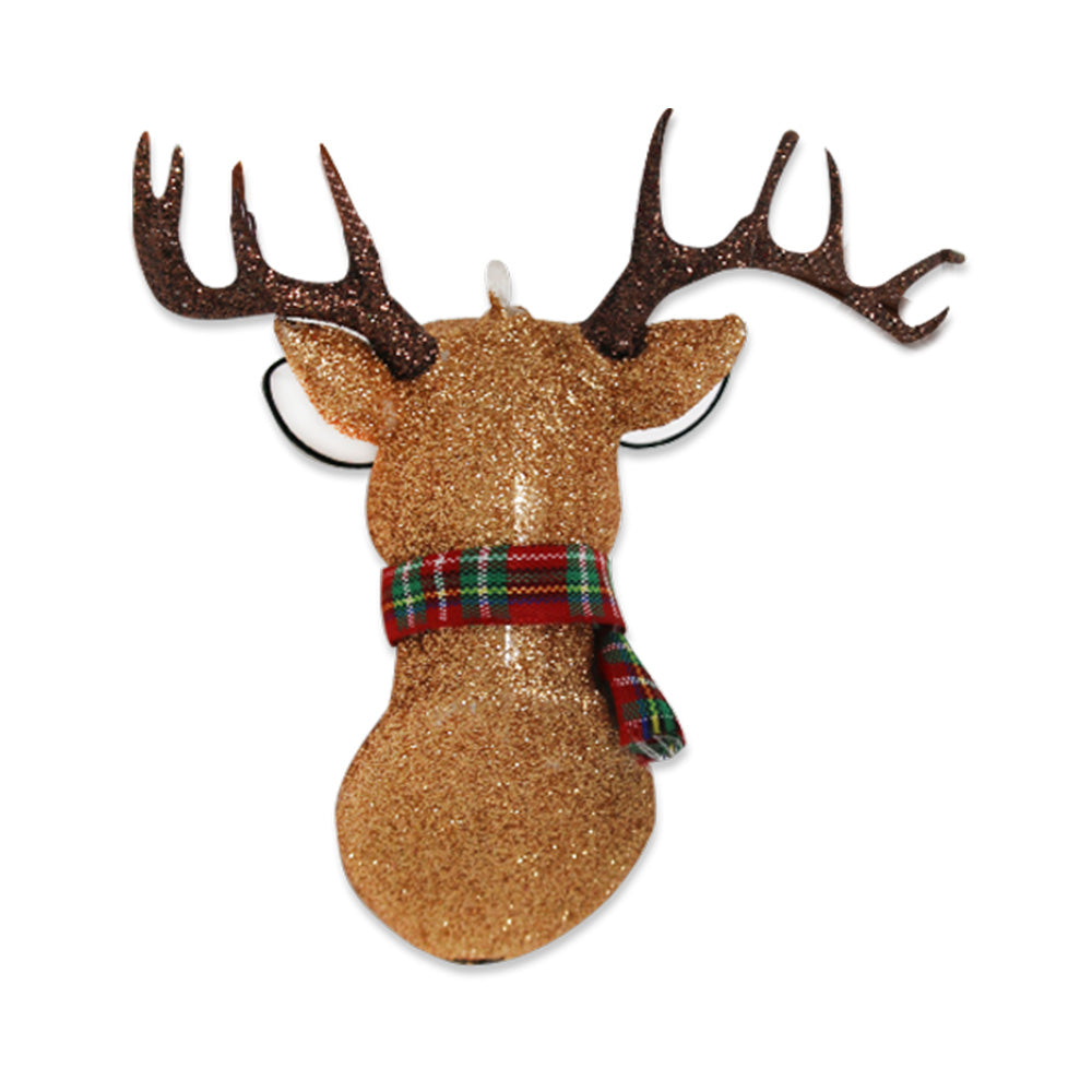 Glittered Reindeer with Glasses