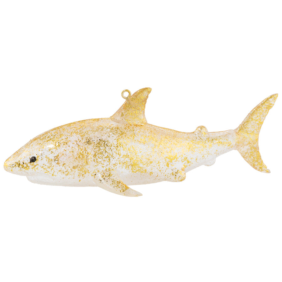 Did your eyes just catch a glimpse of this gold leaf Great White shark, or was it just the sun shimmering in the waves?