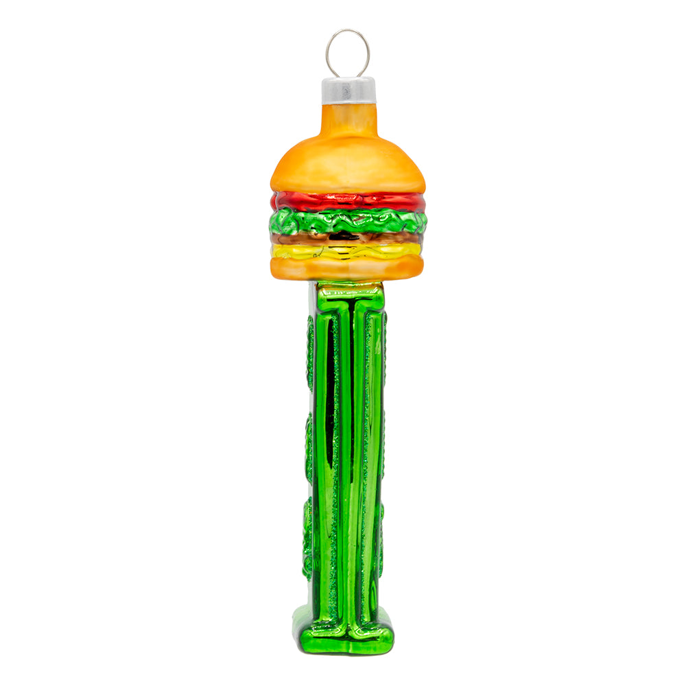 Back image - Cheeseburger PEZ© Dispenser - (PEZ candy ornament)