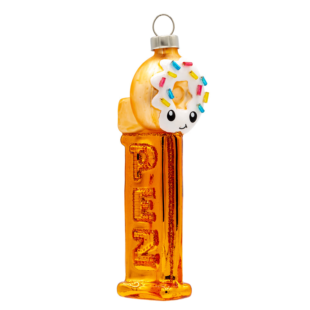 Front image - Doughnut PEZ© Dispenser - (PEZ candy ornament)