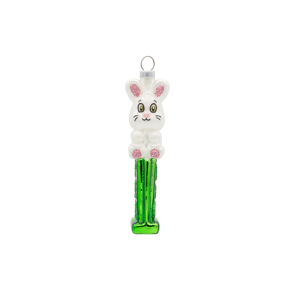 Front image - Easter Bunny Mini PEZ© Dispenser - (PEZ candy ornament)