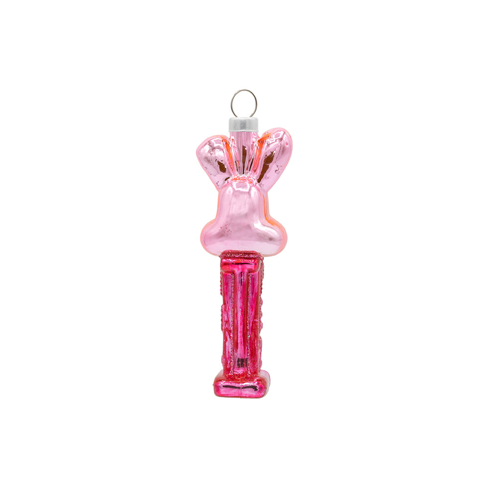Back image - Pink Easter Bunny Mini PEZ© Dispenser - (PEZ candy ornament)