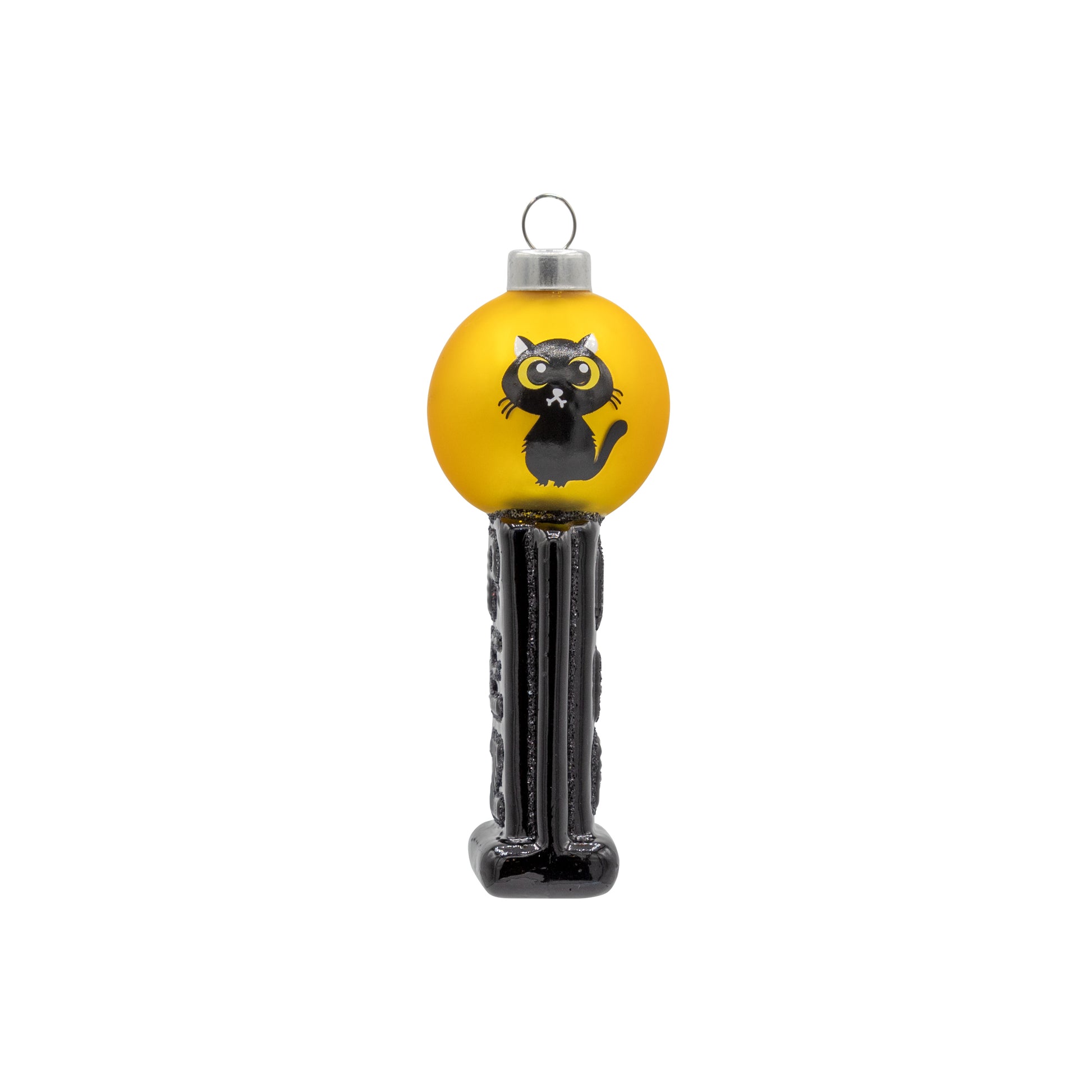 Front image - Black Cat Mini PEZ© Dispenser  - (PEZ candy ornament)