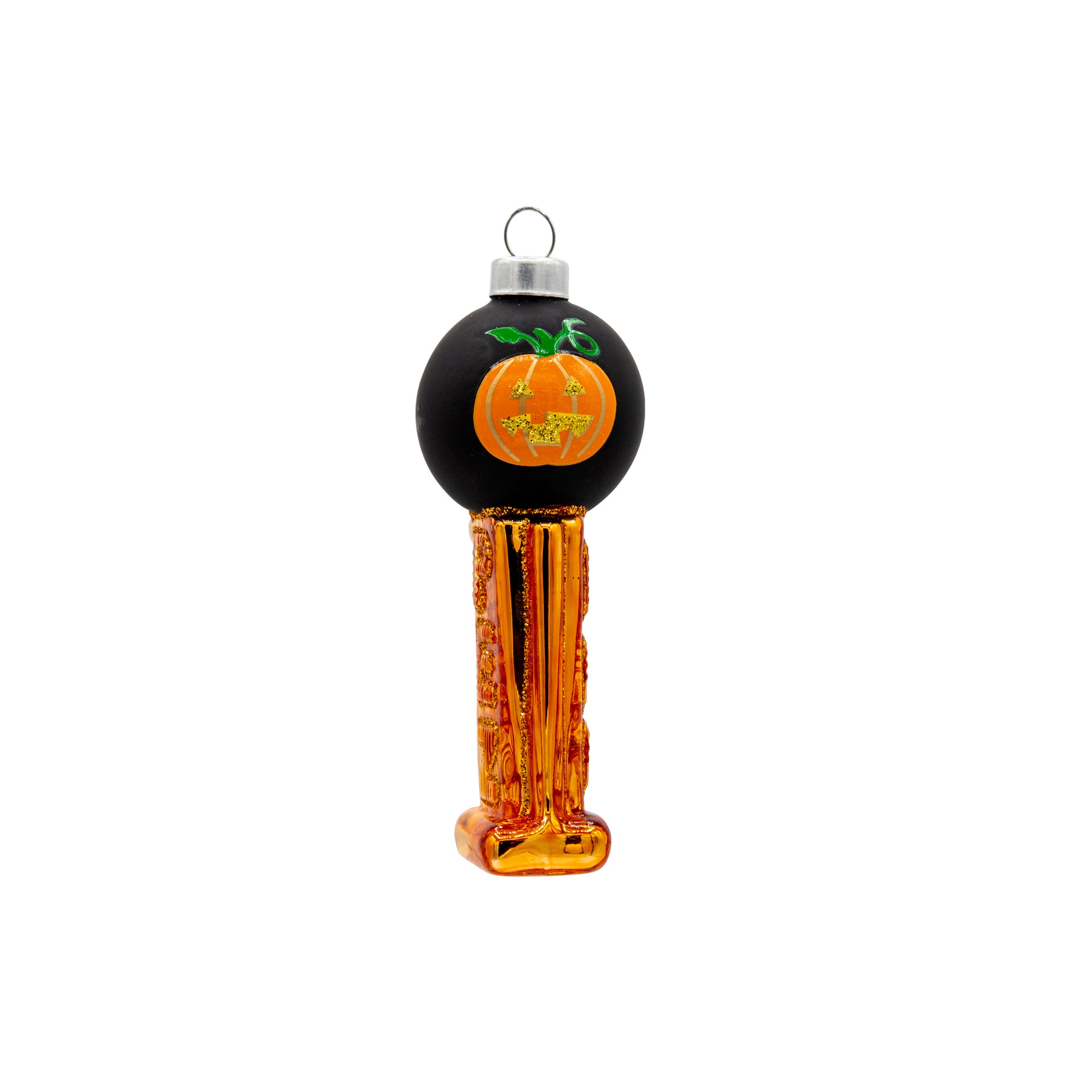 Front image - Pumpkin Mini PEZ© Dispenser - (PEZ candy ornament)