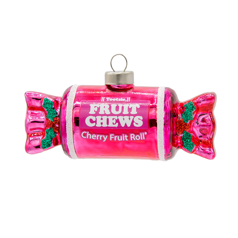 Front image - Tootsie Roll Cherry Fruit Chews - (Tootsie Roll candy ornament)