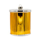 Pringles® Cheddar Cheese Can ornament. Short can of cheddar cheese Pringles. View of back.