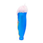 Fluffy Stuff ornament. Fluffy Stuff cotton candy bag ripped open with fluffy pink cotton candy coming out the top. View of right side.