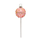Pink Sprinkle Cake Pop ornament. Pink cake pop with rainbow sprinkles. View of front. 