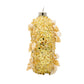 Shell Wreath ornament. A sand covered wreath adorned with seashells. View of left side.