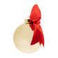 Red Bow Gold Round Ornament