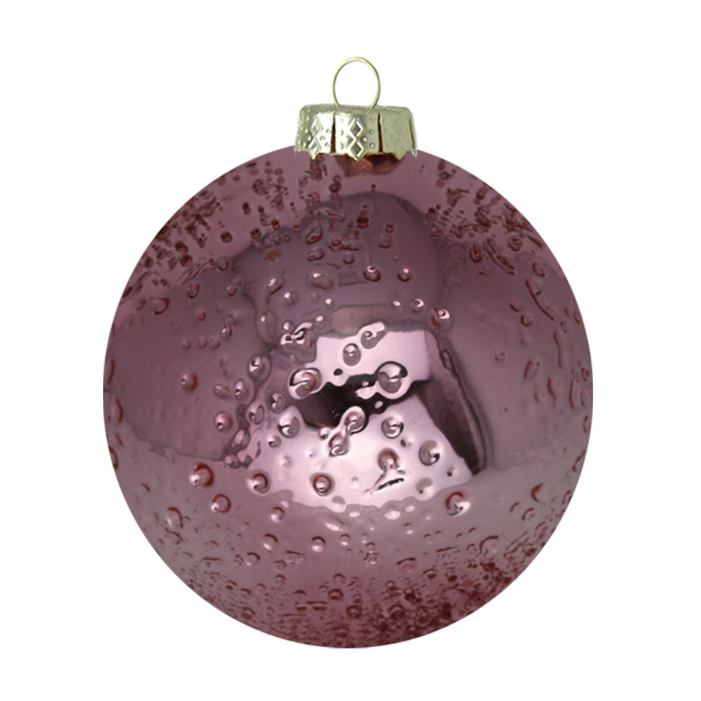 This dimpled
pink glass round is the perfect addition to an tree, whether it is classic or
contemporary. The unique dimpled round shape will reflect the lights on your
tree with a stunning effect.