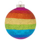 Rainbow strips shine brightly on this eye catching ornament.