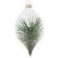 The beautiful faux pine branch encased inside this dimpled tulip glass bauble adds a sophisticated outdoor feel to your Christmas décor. 