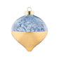 This marble blue finish of this glass onion is complimented by a luminous gold foil, just as if it was dipped in gold.