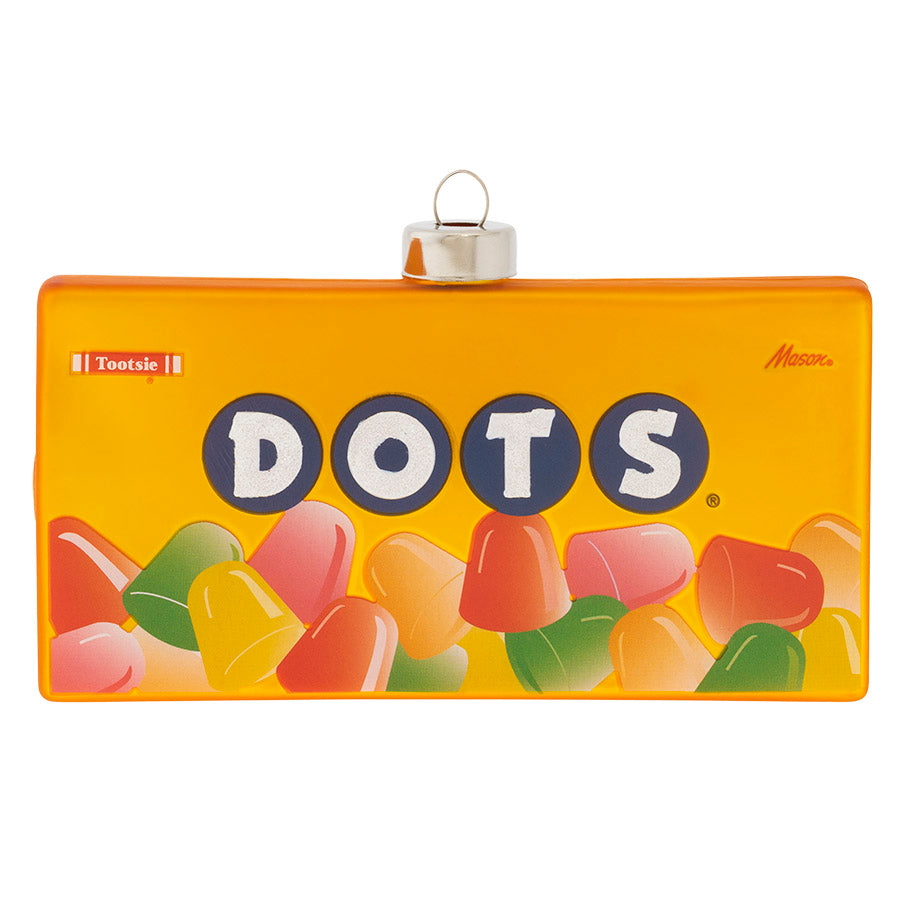 Each year there four billion dots produced from the Tootsie Roll Industries plant in Chicago. It's no wonder this is America's favorite sweet treat since 1945. This officially licensed Tootsie Roll glass ornament will add a sweetest touch to any holiday décor!