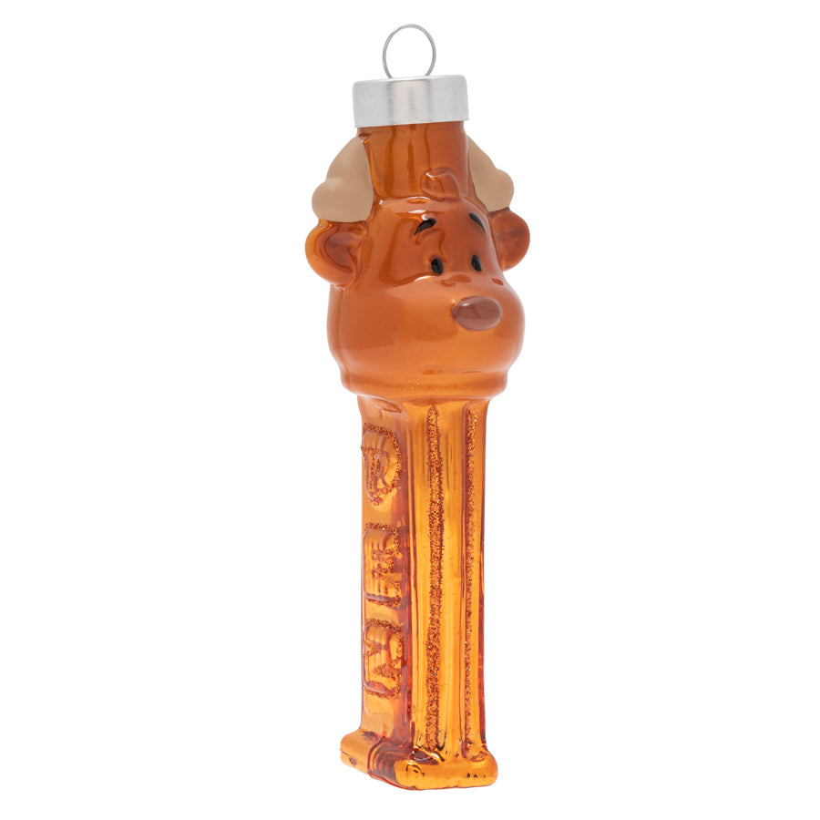 Our officially licensed PEZ glass ornament celebrates the holidays with a delightful reindeer atop this classic candy dispenser. There’s no better way to add a little bit of sweet fun to your tree this season!