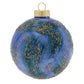 This delicately executed ornament includes blue and green paint strokes that will add a major pop of color to your Christmas tree.