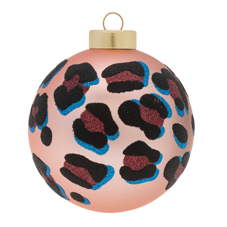 Our Pink Wild Leopard Print Round features a classic leopard executed in modern jungle colors.