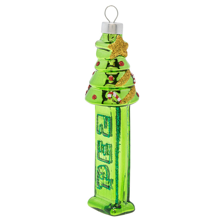 Our officially licensed PEZ glass ornament featuring a perfectly decorated tree atop the classic candy dispenser proves there's no better way to adorn your tree this season than with our sweet little holiday treat!