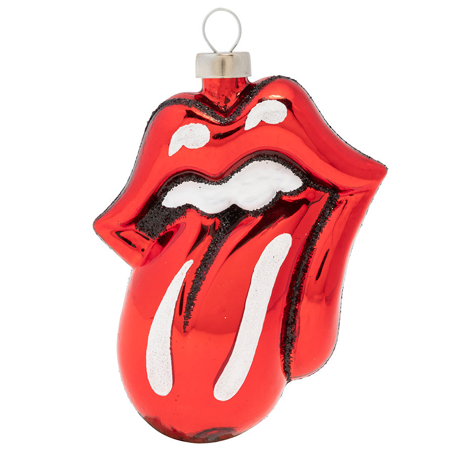 Who says you can't always get what you want? You can get this officially licensed Rolling Stones classic lips and tongue glass ornament this holiday season!