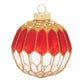 <div>Our geometric round is dazzling with red paint and gorgeous gold glitter detailing that makes this ornament a treasure to behold!</div>
