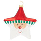 <div>This jolly Santa Star features an cheery Santa face with a green glitter striped hat. </div>