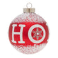 <div>Ho Ho Ho! This frosty red round is embellished with faux snow and silver gems.</div>