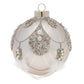 <div>Our modern silver peacock ornament features delicate white feathers and beautiful faux pearls.</div>