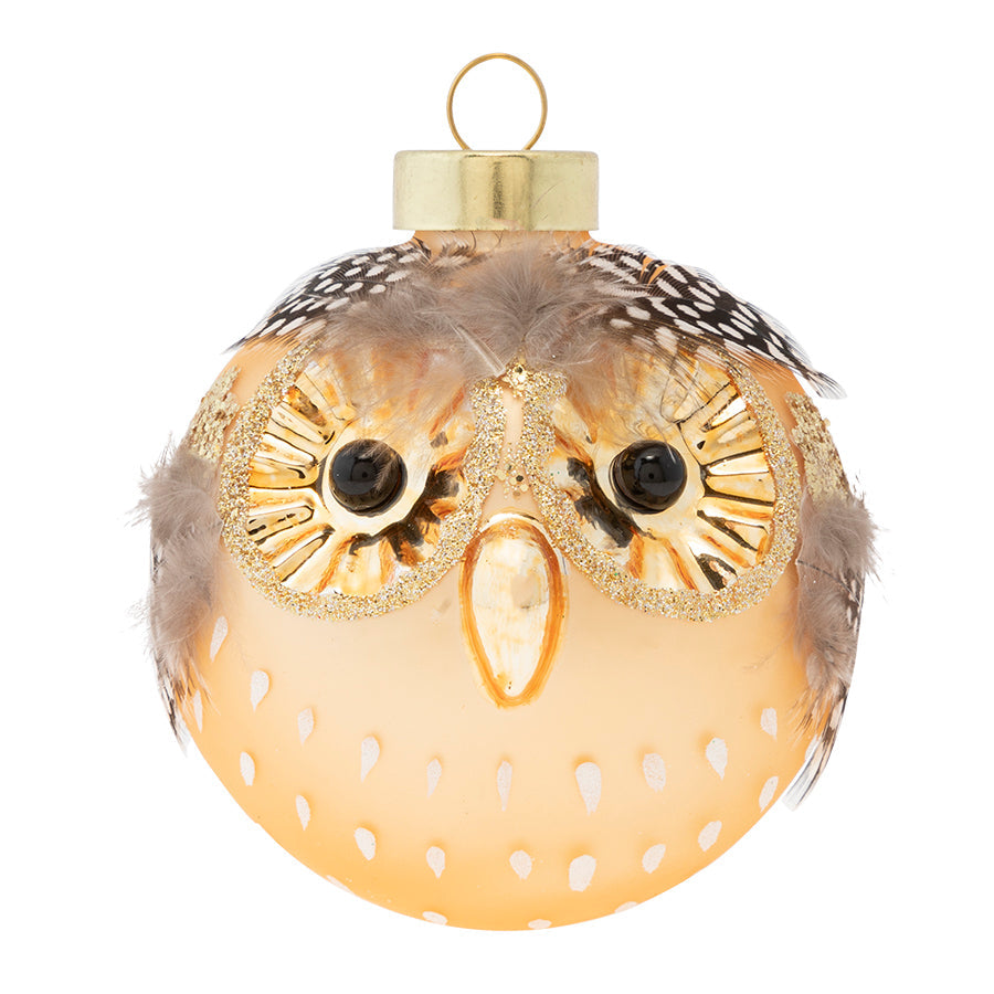Our golden owl with stunning reflector eyes and attached feather wings will add a little extra magic to your tree.
