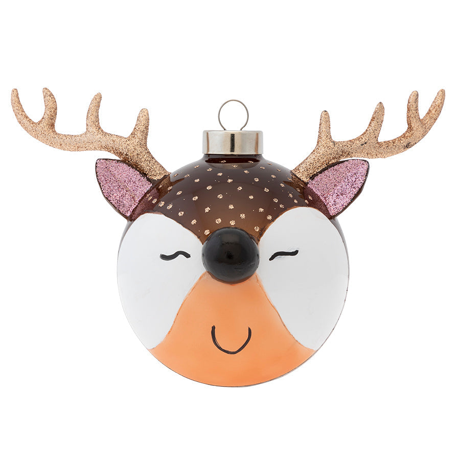 This sweet woodland deer is excited to celebrate Christmas this year!