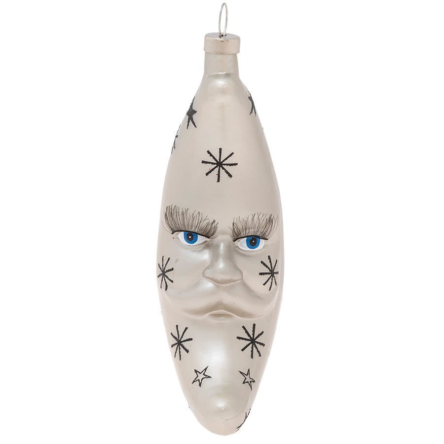 Add a little celestial sparkle to your tree with this crescent-moon shaped ornament.