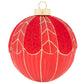 Red And Gold Glitter And Flocked Round