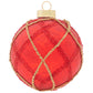 Red And Gold Beaded Lines Round
