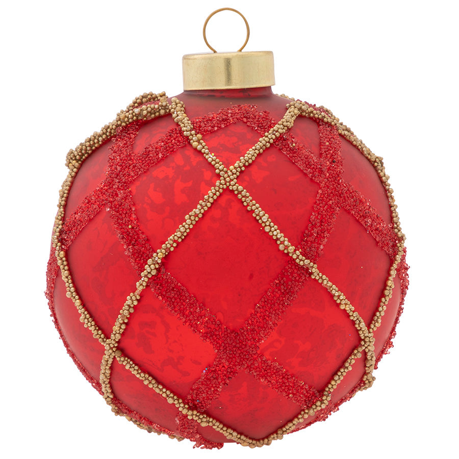 The beaded texture of this gold and red tartan adds a little twist to a classic piece!