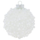 Covered in bubbly glass beads and artificial pearls, this textured ornament is all kinds of frothy fun for your tree!