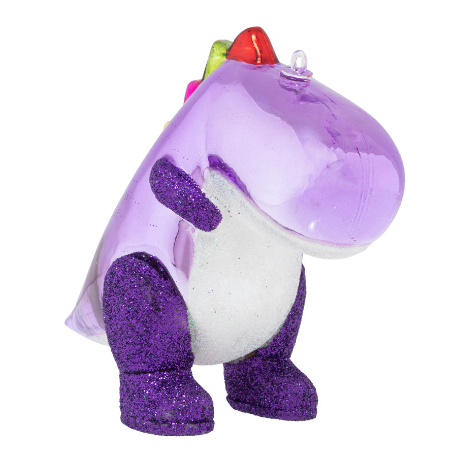 Our bubbly purple chrome dinosaur is here to brighten the holidays for paleontologists young and old!