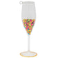 Celebrate in style by hanging this tiny glass champagne flute filled with colorful confetti on your tree.