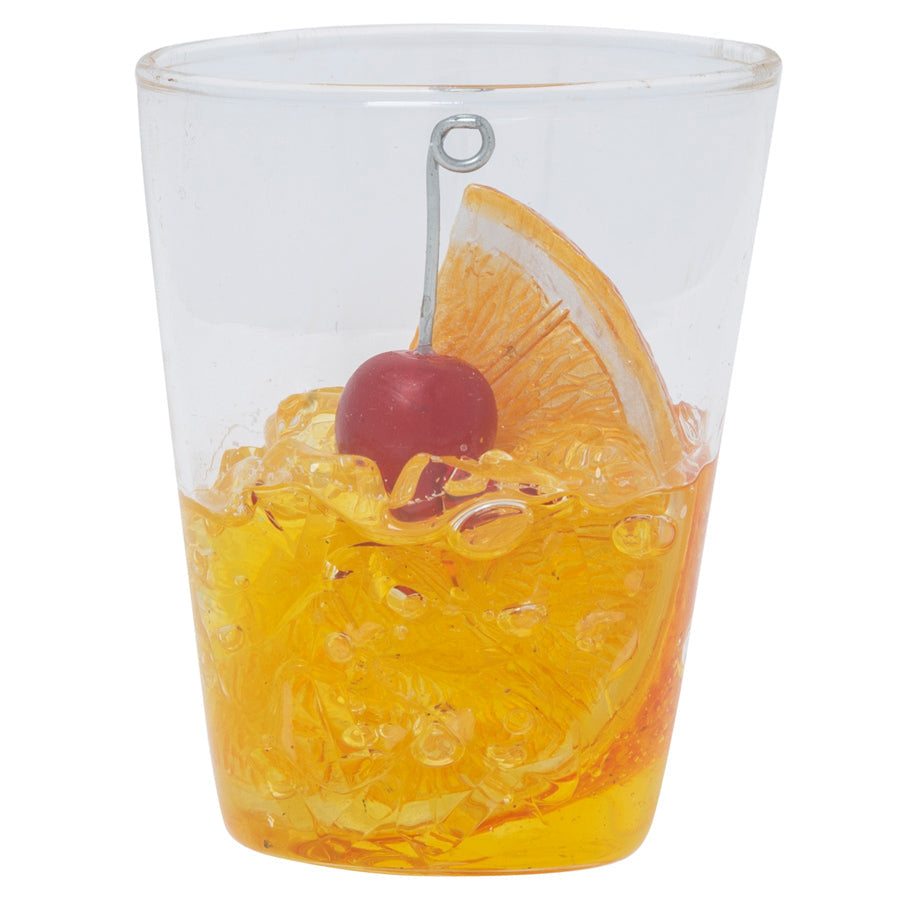 Fans of classic cocktails will delight in seeing this miniature whiskey sour hanging from your tree!