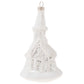 Covered in a heaps of sparkling white snow, this serene silvery chapel offers a warm welcome to all.