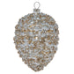Silver Frosted Glitter Pinecone