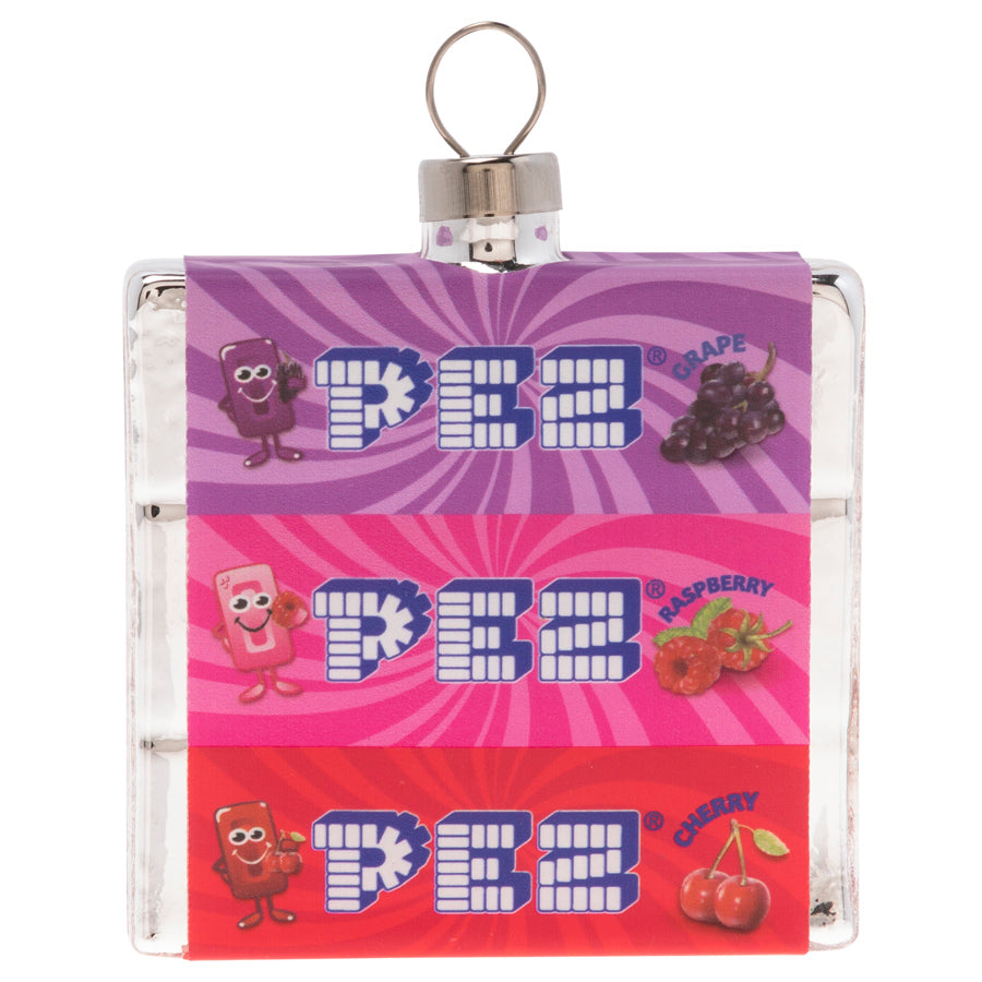 An assortment of fruity flavors stack up in this celebration of the classic bite-sized brilliance of PEZ candy.   