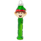 A jolly elf tops a bright green PEZ dispenser for this festive officially licensed PEZ ornament.   