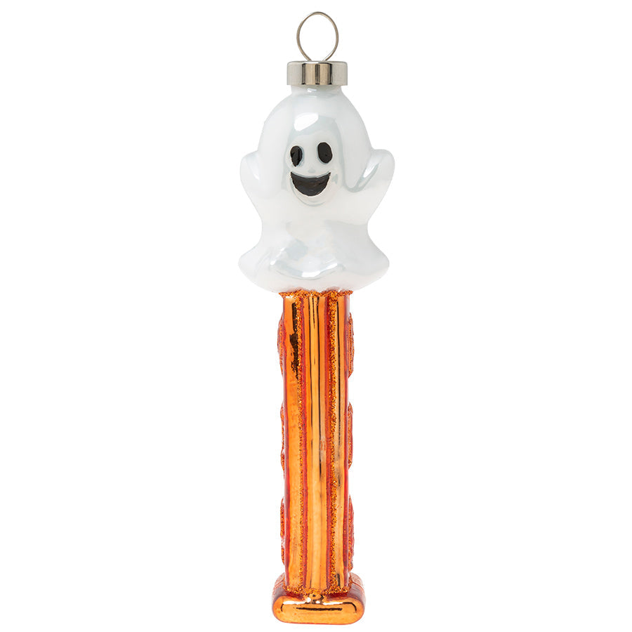 A friendly ghost wishes you a spook-tacular Halloween from the top of this orange officially licensed PEZ dispenser.   