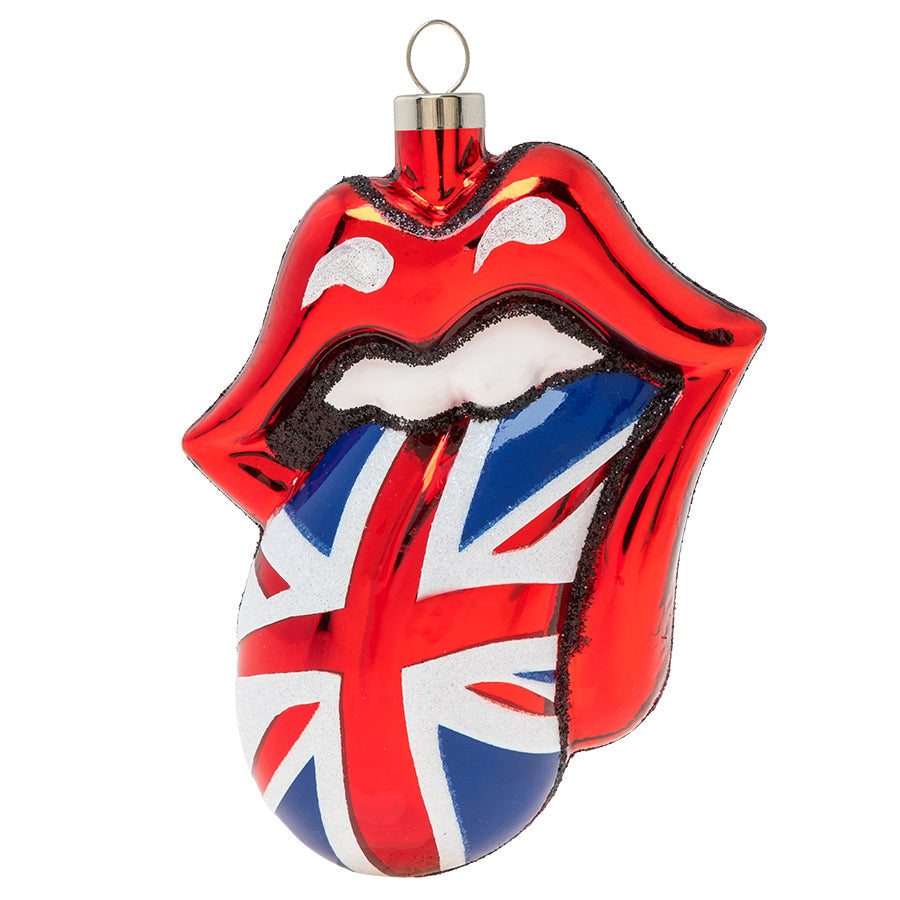 Any Rolling Stones fan will recognize the iconic Hot Lips logo and union jack featured in this fun licensed piece!  