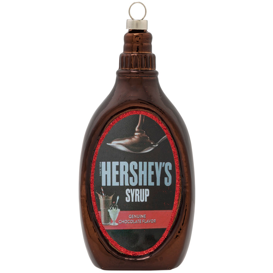 Whether you're drizzling it over ice cream, adding it to a Christmas brownie recipe, or mixing it into cocoa for Santa, there's no better way to spread holiday sweetness than with HERSHEY'S chocolate syrup. Share this licensed ornament with the chocolate lover in your life! 