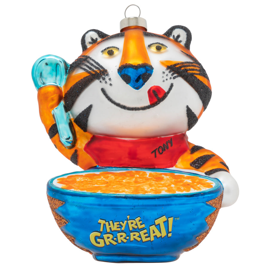 Tony the Tiger™ definitely knows how to start his day off right with a delicious bowl of Kellogg's™  Frosted Flakes™ cereal! Hang this cheerful piece from your tree to show the world you think they're pretty "Gr-r-reat" too!