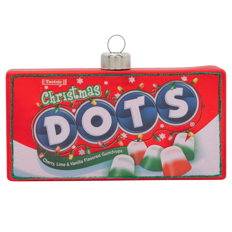 Christmas DOTS candy are a sweet staple of the holiday season. Glorify everyone's favorite gumdrops with this ornament fashioned after a classic holiday DOTS box!