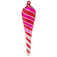 Our elves gave this peppermint icicle a bold feminine touch with a twist of fuchsia and blush ombré stripes.